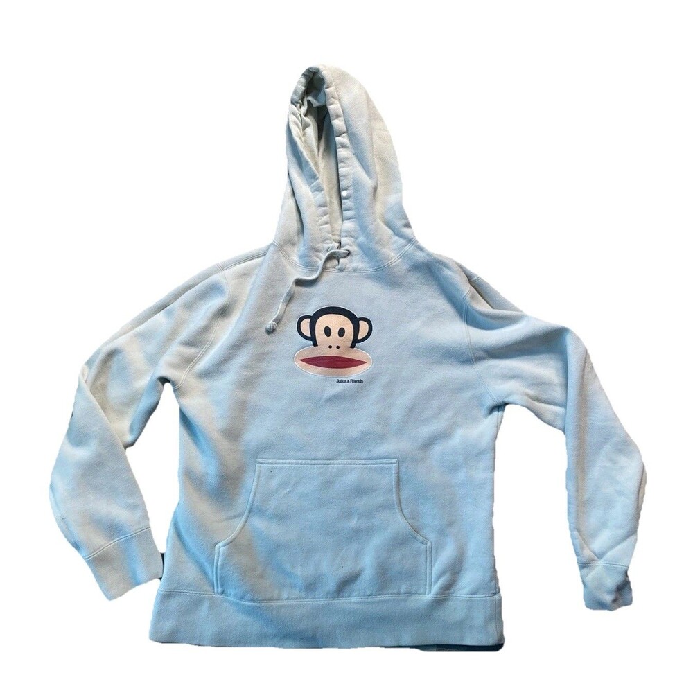 Paul Frank Industries Julius & Friends Hoodie Medium Green Pullover 2005 Y2K